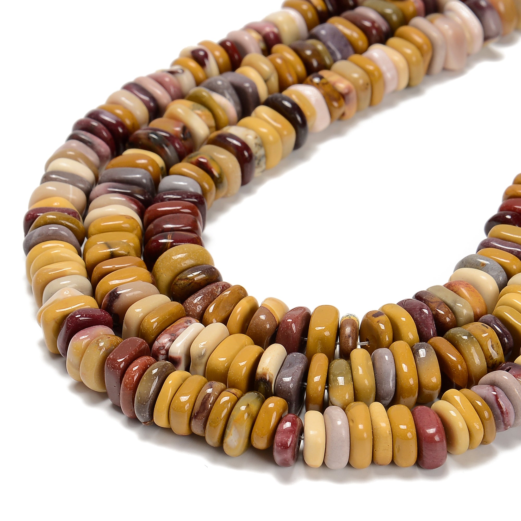 Natural Mookaite Gemstone Beads - 3-5mm x 9-12mm Center Drill Pebble Nuggets - 15.5 Inch Strand for Jewelry Making, DIY Crafts, and Healing Crystal Bracelets