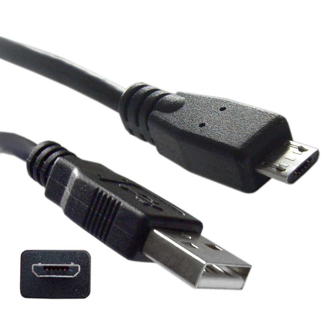 High-Speed Micro USB 2.0 Charger Cable - 1ft Black A Male to Micro B Male Cord for Android Phones, Tablets, Power Banks & More - Perfect for Home, Office & Travel Charging