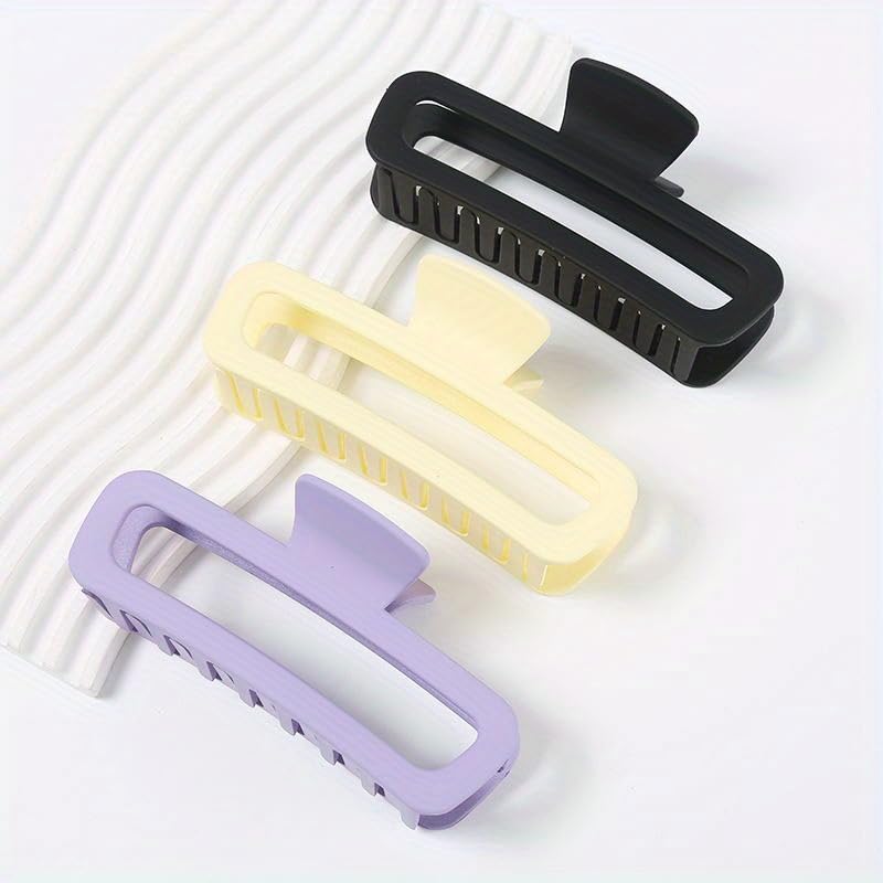 CHRONEX 3-Piece Hollow Shark Hair Claw Clip Set - Metal Ponytail Holder & Hair Accessories for Women - Strong Grip Hair Clips for Thick Hair - Perfect for Work, Gym, and Everyday Styling