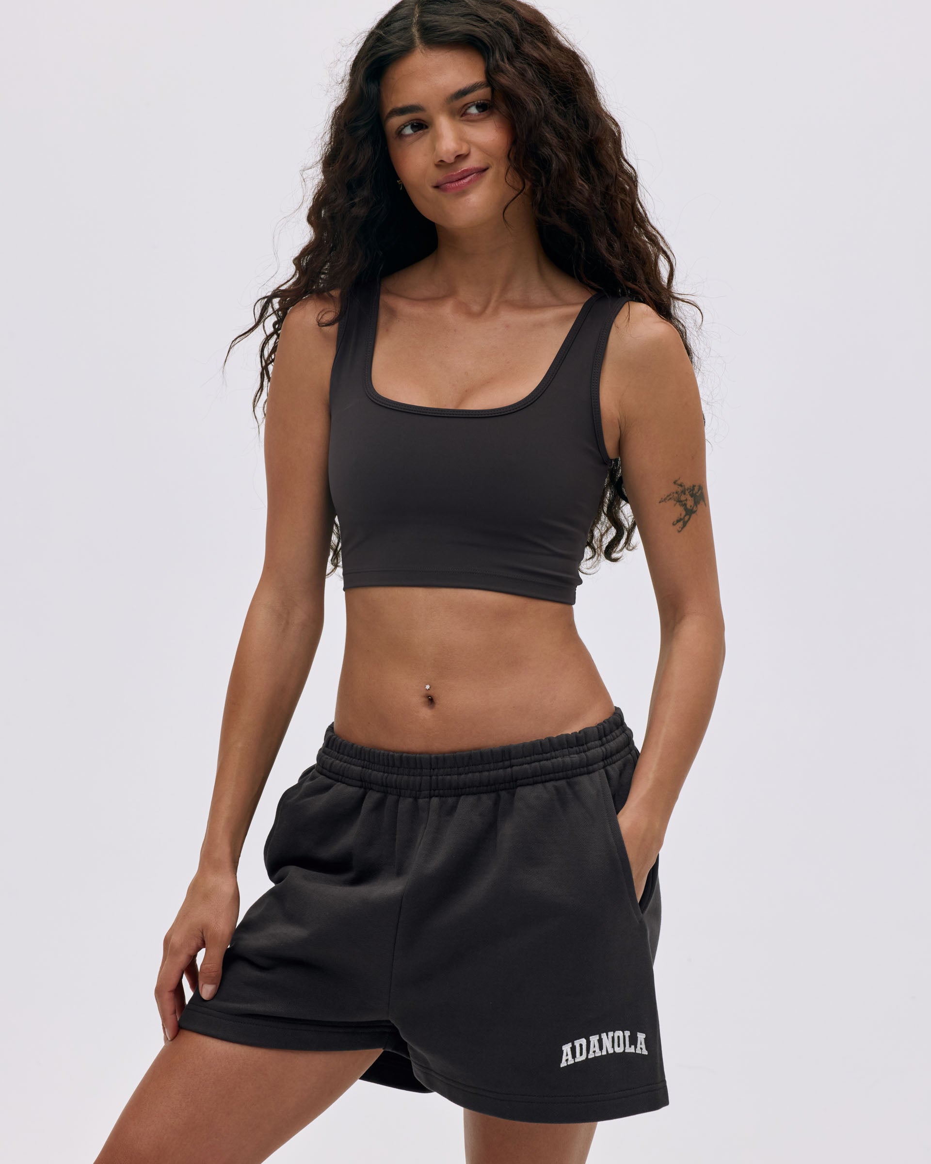 Varsity Sweat Shorts for Men & Women - Comfortable Cotton Blend Athletic Shorts in Coffee Bean & Marshmallow White - Perfect for Gym, Running, Lounge & Casual Wear