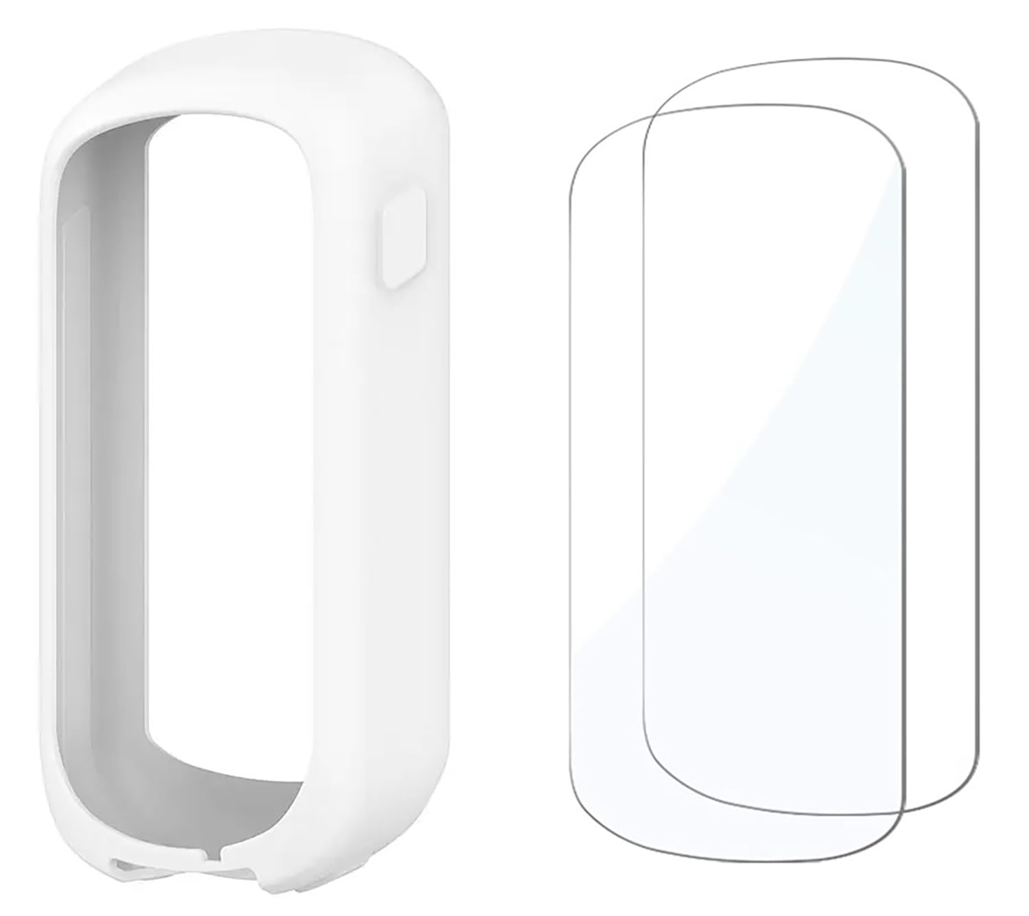 Garmin Explore 2 Silicone Case + 2 Screen Protectors | 9H Hardness | Bike GPS Accessories (White) for Cycling & Outdoor Adventures