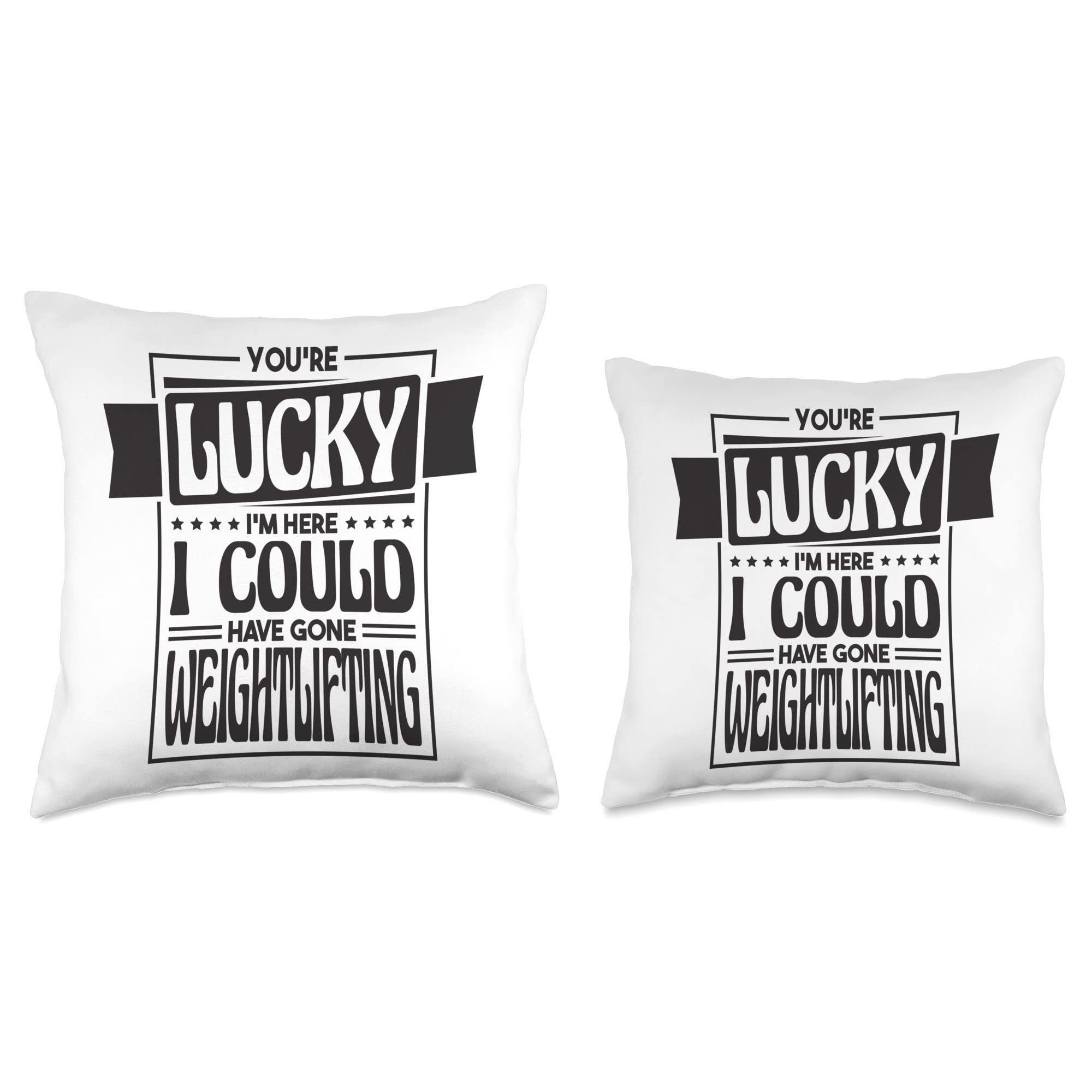 Weightlifting Throw Pillow 16x16 - Gym Decor & Fitness Gifts for Weightlifters