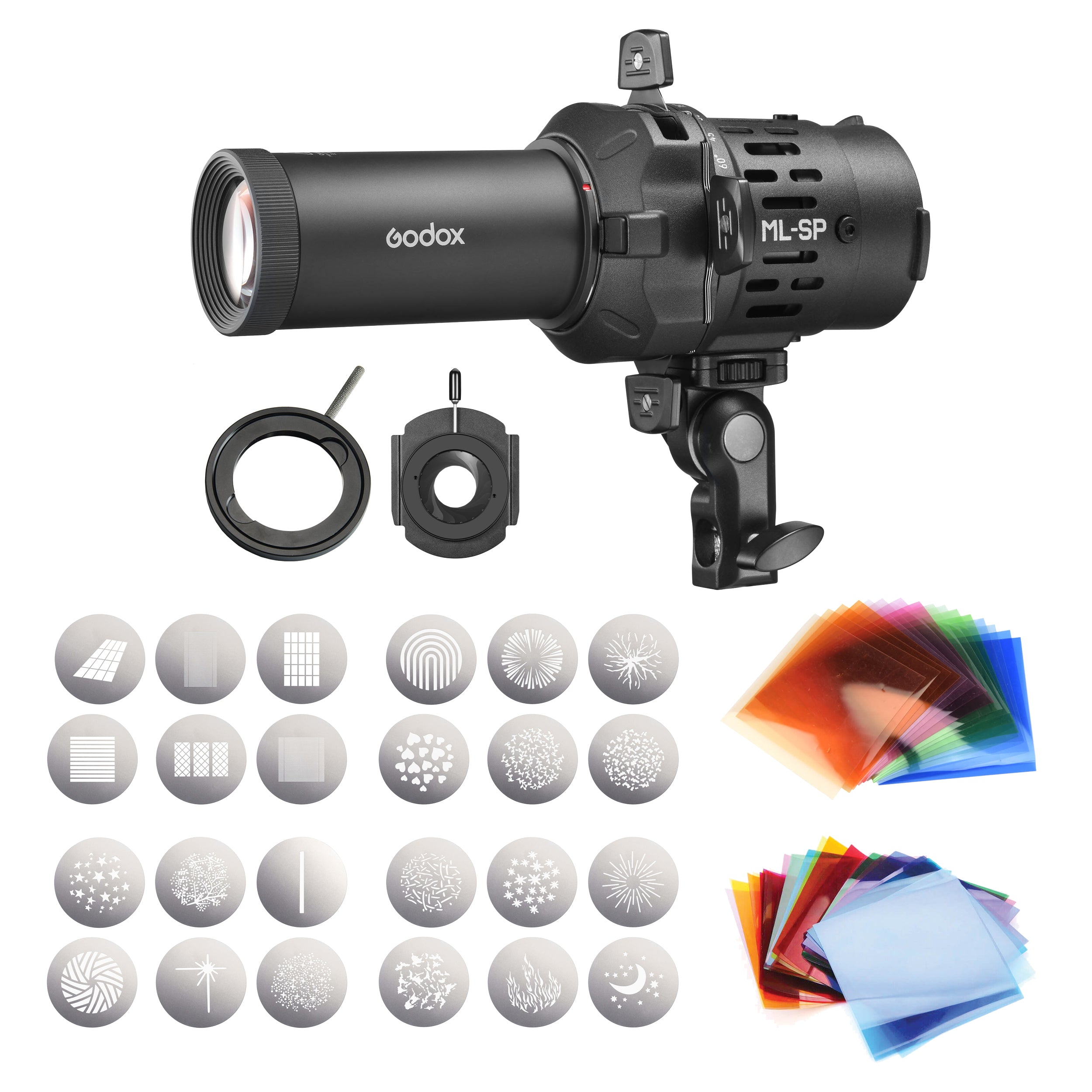 Godox ML SP Series Mount Projection Attachment Complete Kit - Professional Photography Lighting Accessory for Studio, Portrait, and Product Shoots
