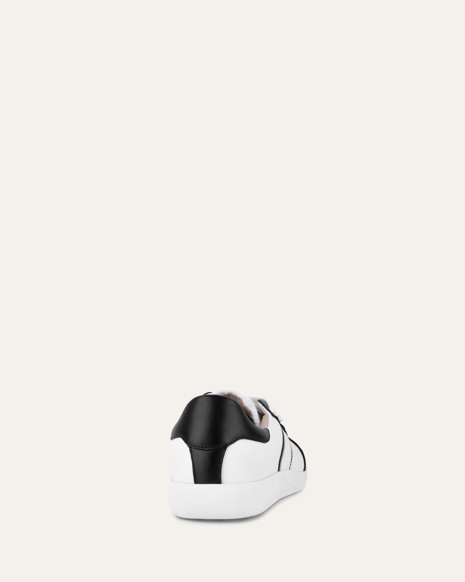 LOLA Black & White Leather Sneakers for Women - Comfortable Casual Walking Shoes for Daily Wear, Gym, and Travel