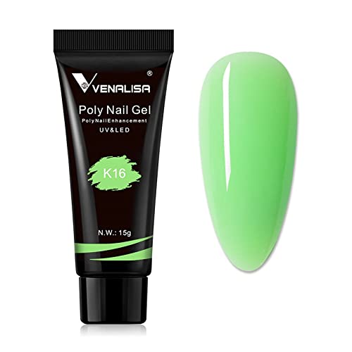 Venalisa Poly Builder Gel - 15g Professional Acrylic Nail Extension Gel for Strong & Natural-Looking Nails | Perfect for Salon, Home Manicures & Nail Art Designs (Color K16)
