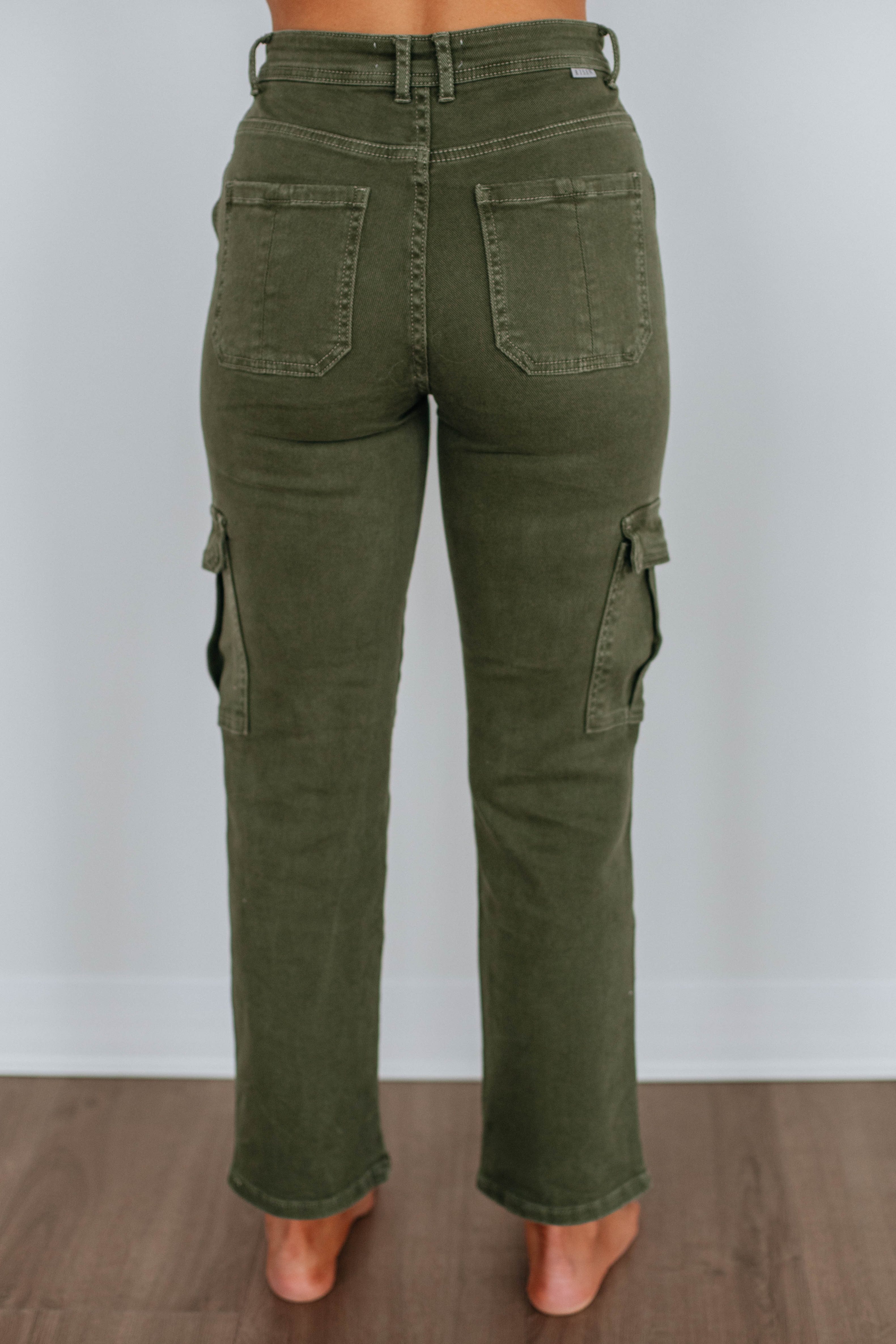 Hadley Risen Cargo Pants for Men - Stretch Comfort Fit Moss Green Work Jeans | Outdoor Hiking, Casual Wear & Workwear