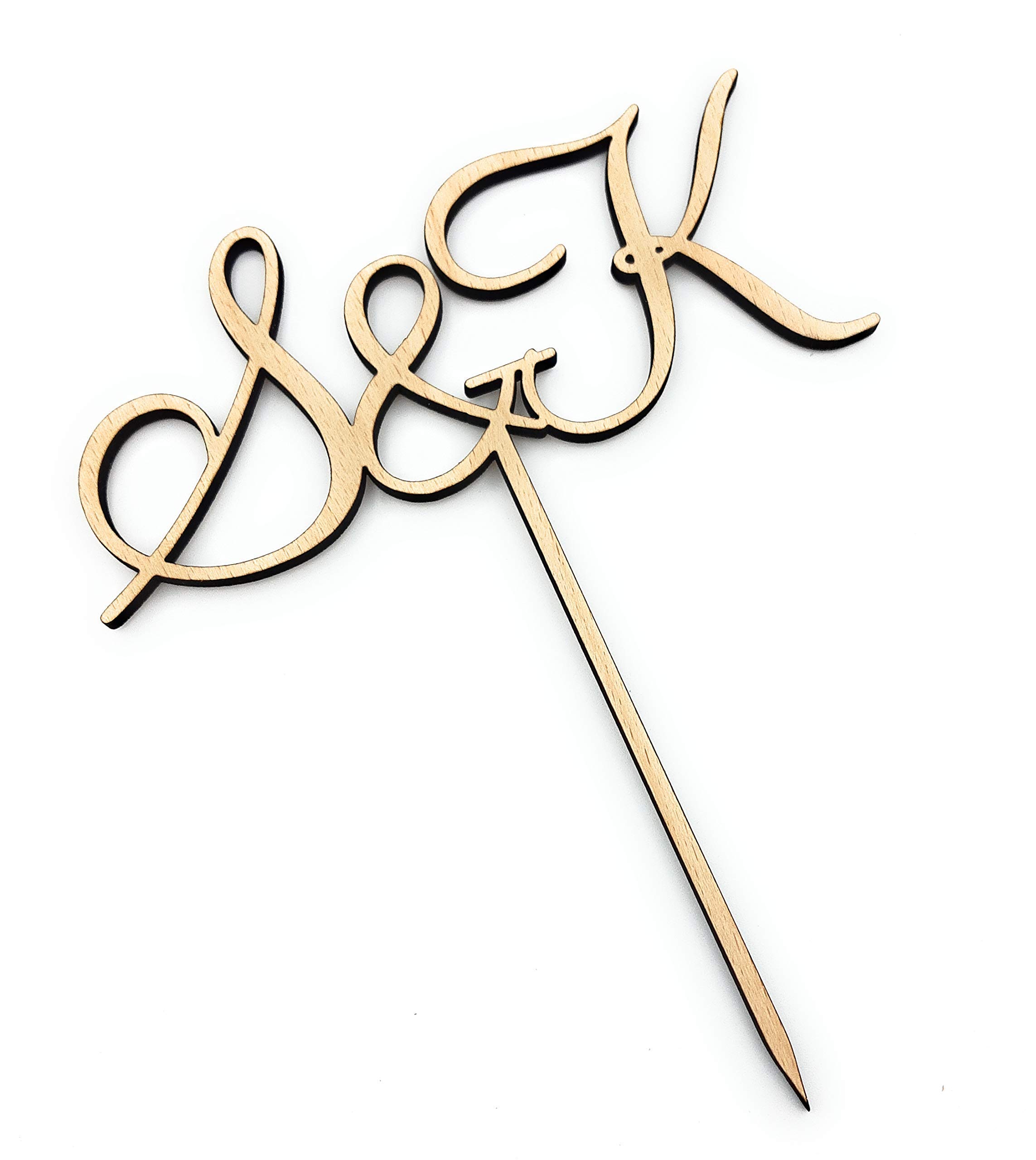 Personalized Wedding Cake Topper with Monogram Initials - Elegant Custom Letter Cake Decor for Weddings, Anniversaries & Special Celebrations