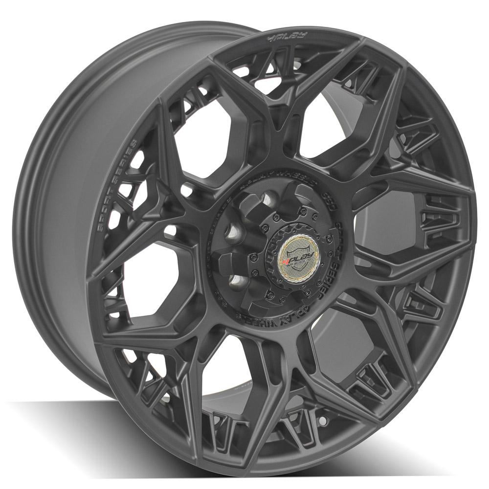 4Play Sport Series 4PS60 20x9.0 Satin Black Wheels - 6x120mm Bolt Pattern, 66.9mm Hub Bore - Perfect for Off-Road Trucks, SUVs & Custom Car Builds