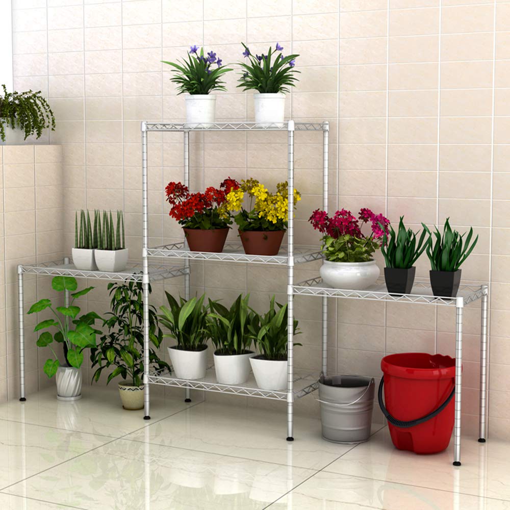 5-Tier Heavy Duty Metal Wire Storage Shelf - Space-Saving Organizer for Kitchen, Pantry, Living Room, Garage & Office - Durable Utility Rack for Home Organization & Storage Solutions