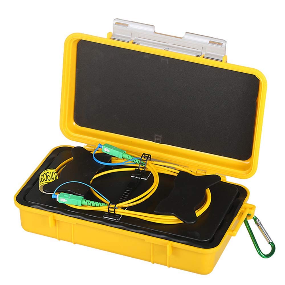 FTTH SC/APC to SC/APC Connectors - 1000m G652D Singlemode 9/125 Fiber Optic OTDR Launch Cable Box - Dead Zone Eliminator for Network Testing & Maintenance (Ideal for Telecom Engineers, Data Centers & Fiber Optic Installations)