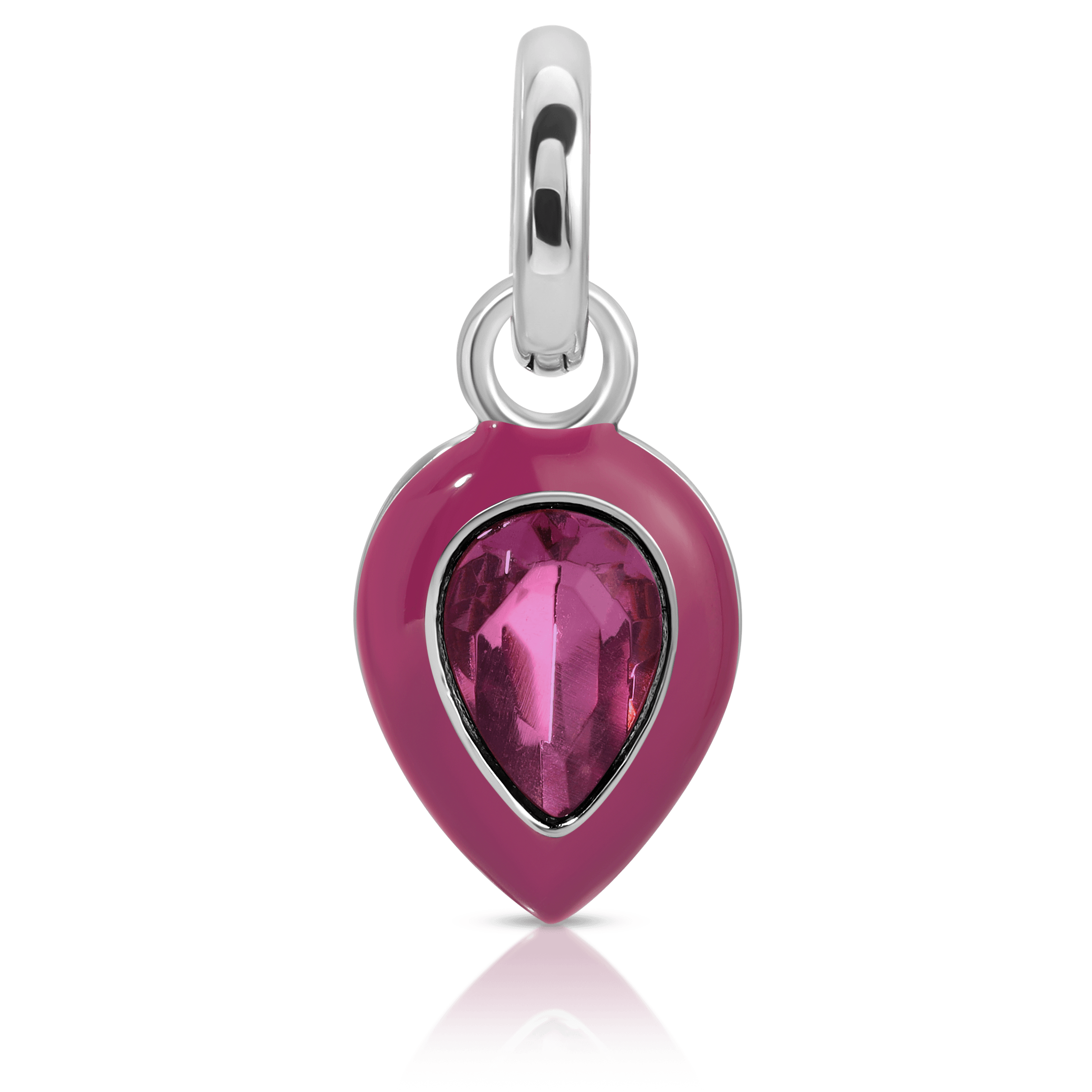 February Amethyst Birthstone Charm Pear Pendant - Elegant Jewelry Gift for Valentine's Day, Anniversary & Special Occasions
