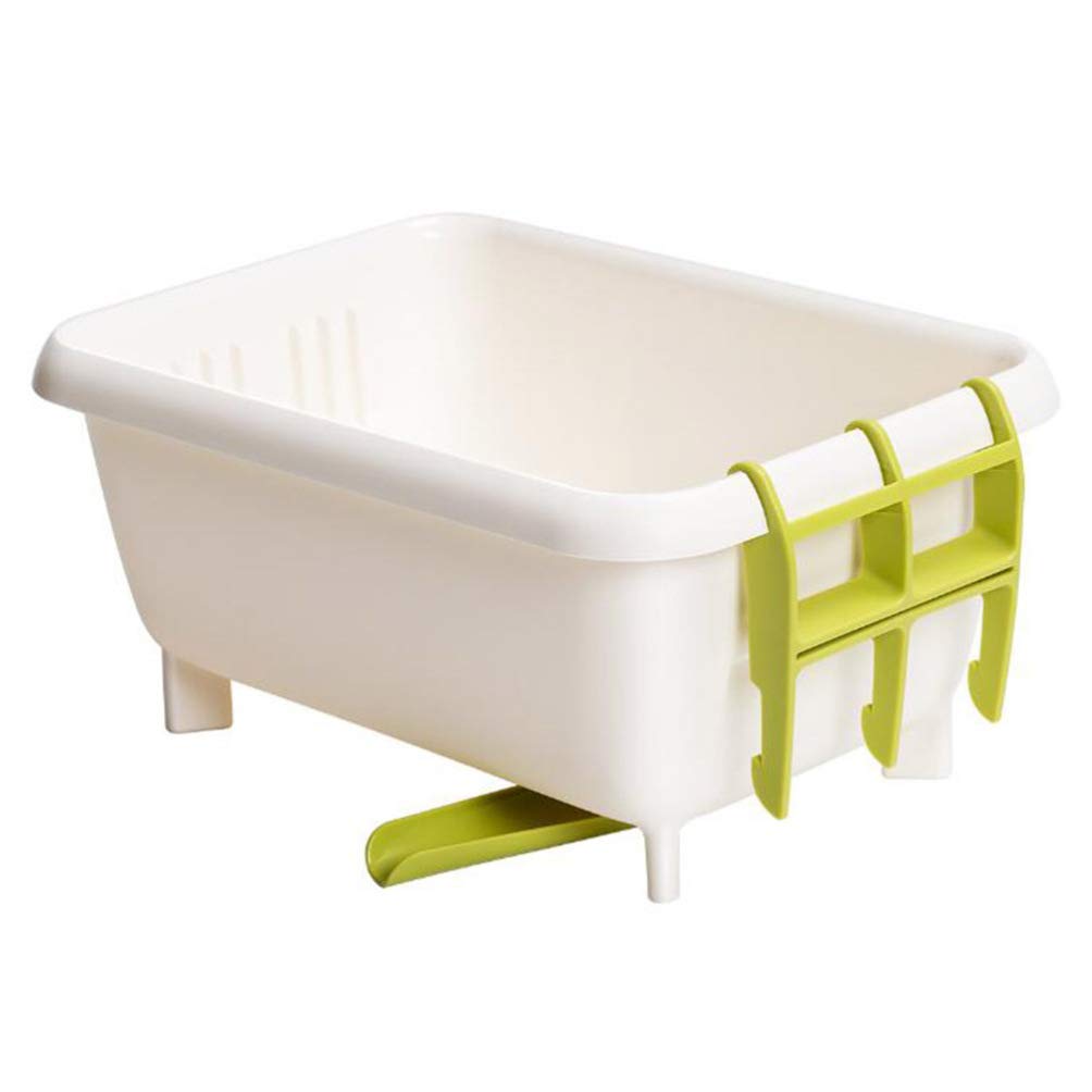 HEMOTON Plastic Colander Strainer - PP Kitchen Vegetable & Fruit Washing Basket for Draining Rice, Pasta, Salad - Creamy White Mixing Bowl for Cooking, Meal Prep & Healthy Eating