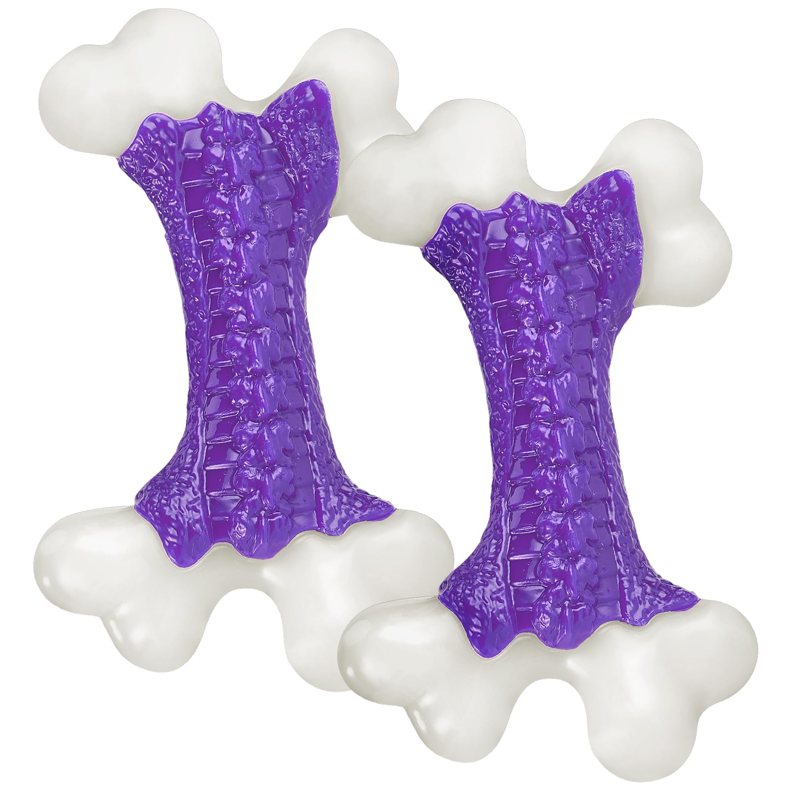 Indestructible Dog Chew Toys (2 Pack) - Heavy Duty Chew Bones for Aggressive Chewers, Large Breed Dogs - Durable Pet Toys for Extreme Chewing - Perfect for Playtime, Training & Anxiety Relief