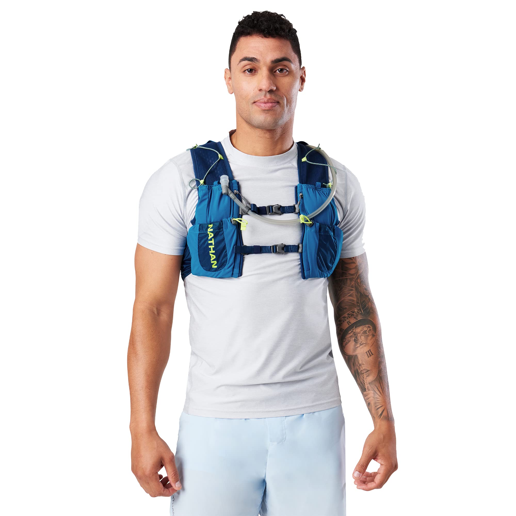 Nathan Vapor Air 3.0 Hydration Vest - 7L Capacity with 2L Water Bladder, Breathable Air Mesh Shoulder Straps, Multiple Storage Pockets | Perfect for Running, Hiking & Outdoor Adventures
