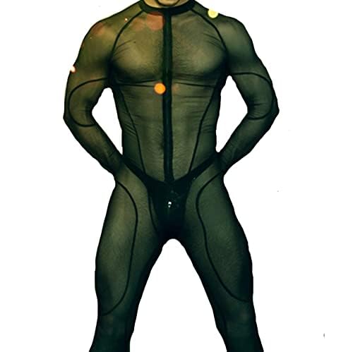 Men's Body Shaping Underwear - Lightweight Muscle Enhancing Compression Leotard for Workout, Gym & Stage Performance