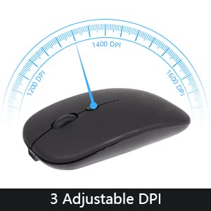 2.4G Wireless Keyboard & Mouse Set - Ergonomic, Rechargeable for PC/Mac/Laptop - Home & Office Use