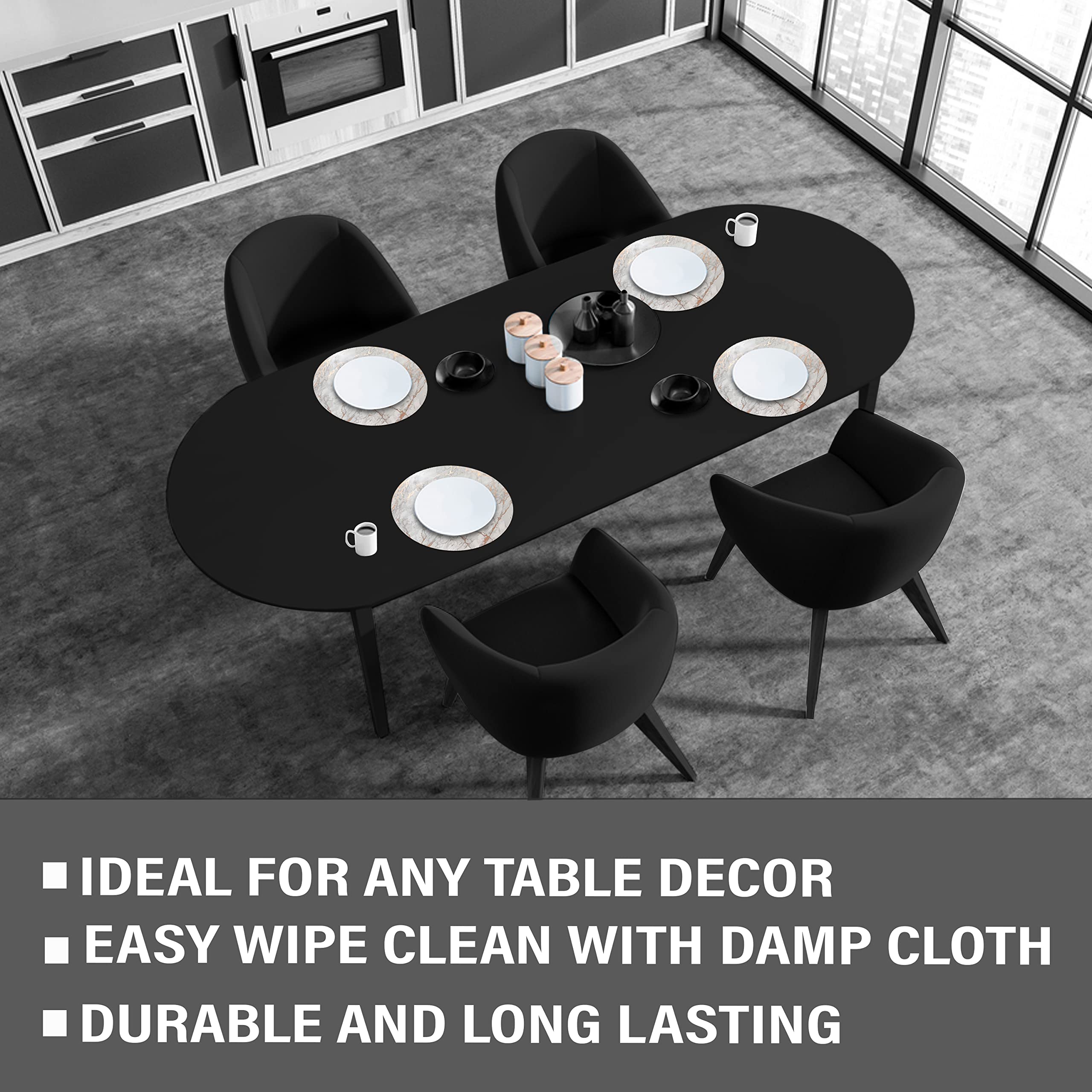 Elegant Marble Cork Placemats Set of 2 - 15