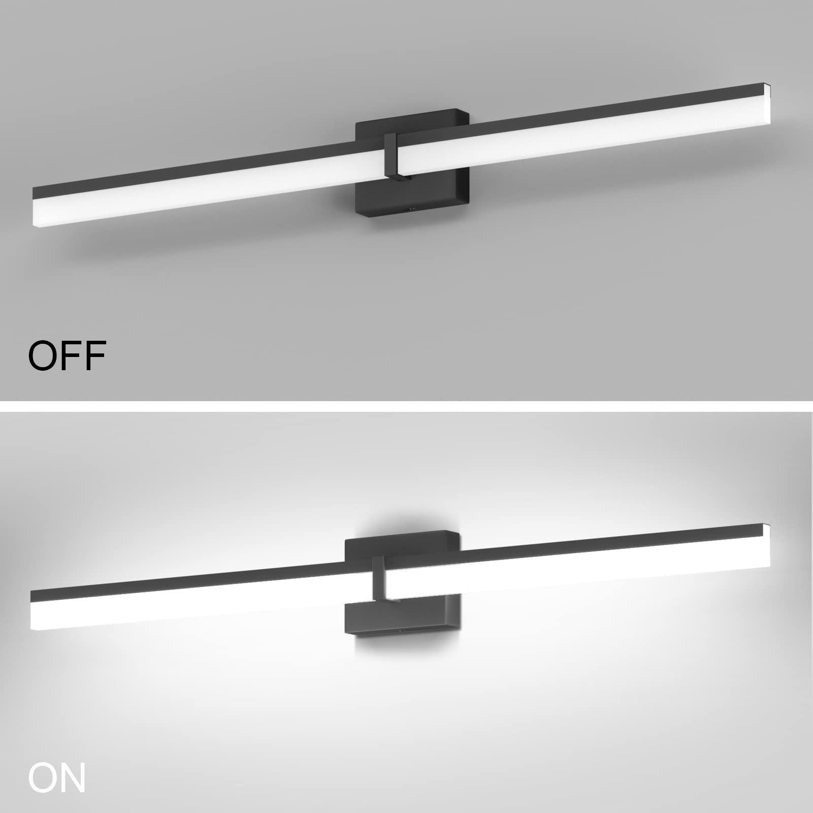 Tipace 39.4 Inch Modern LED Vanity Lights - 5500K Daylight Bathroom Mirror Light Fixture for Makeup & Grooming | Dimmable Over Mirror Lighting for Vanity, Dresser & Bathroom Decor