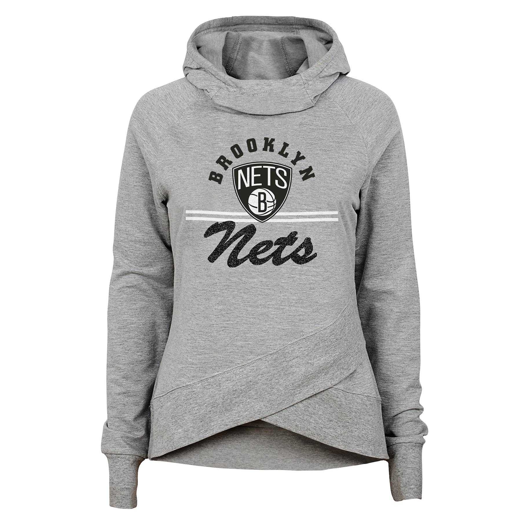 Outerstuff NBA Girls Youth (7-16) at The Court Funnel Neck Hoodie - Basketball Warm-Up Hooded Sweatshirt for Girls - Perfect for Game Day, School & Casual Wear
