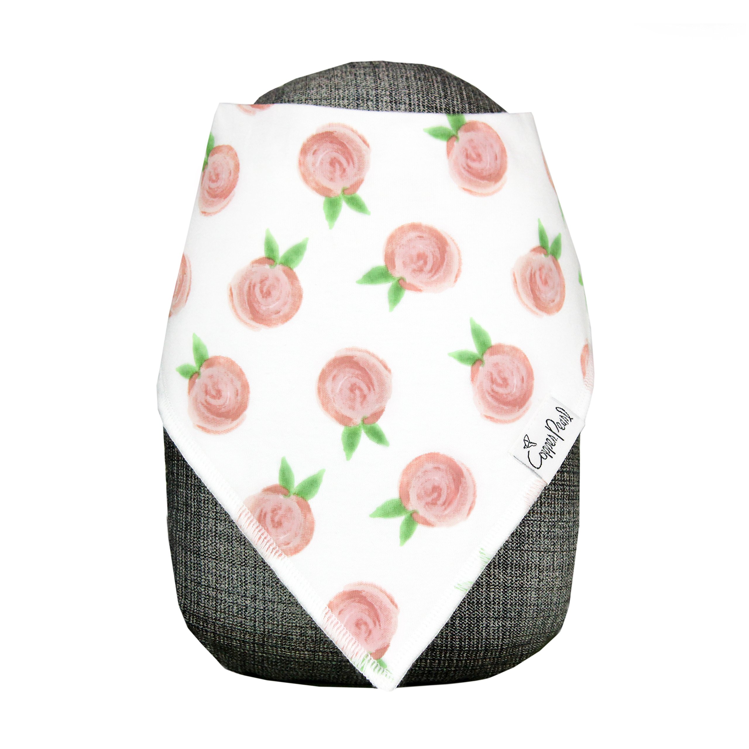 Copper Pearl Baby Bandana Drool Bibs 4-Pack - Soft Absorbent Teething Bibs for Girls, Rosie Set - Perfect for Drooling, Teething & Messy Meals