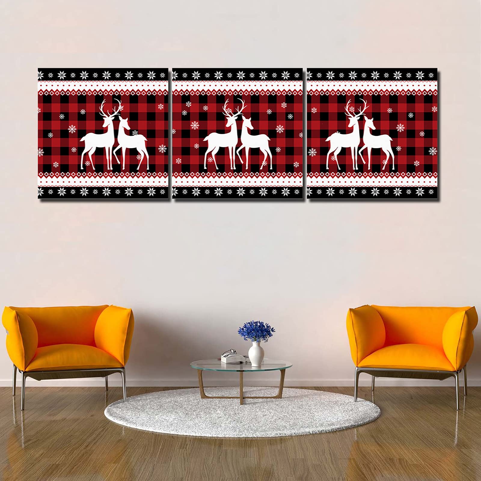 Snowflake Reindeer Christmas Wall Art - 20