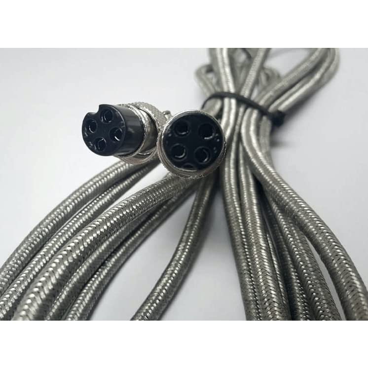 Liberty 15' Scale Cable with 4+4 Connectors for Indicator & Floor Scale - Heavy Duty Industrial Weighing Equipment Accessory for Warehouses, Factories & Retail Stores