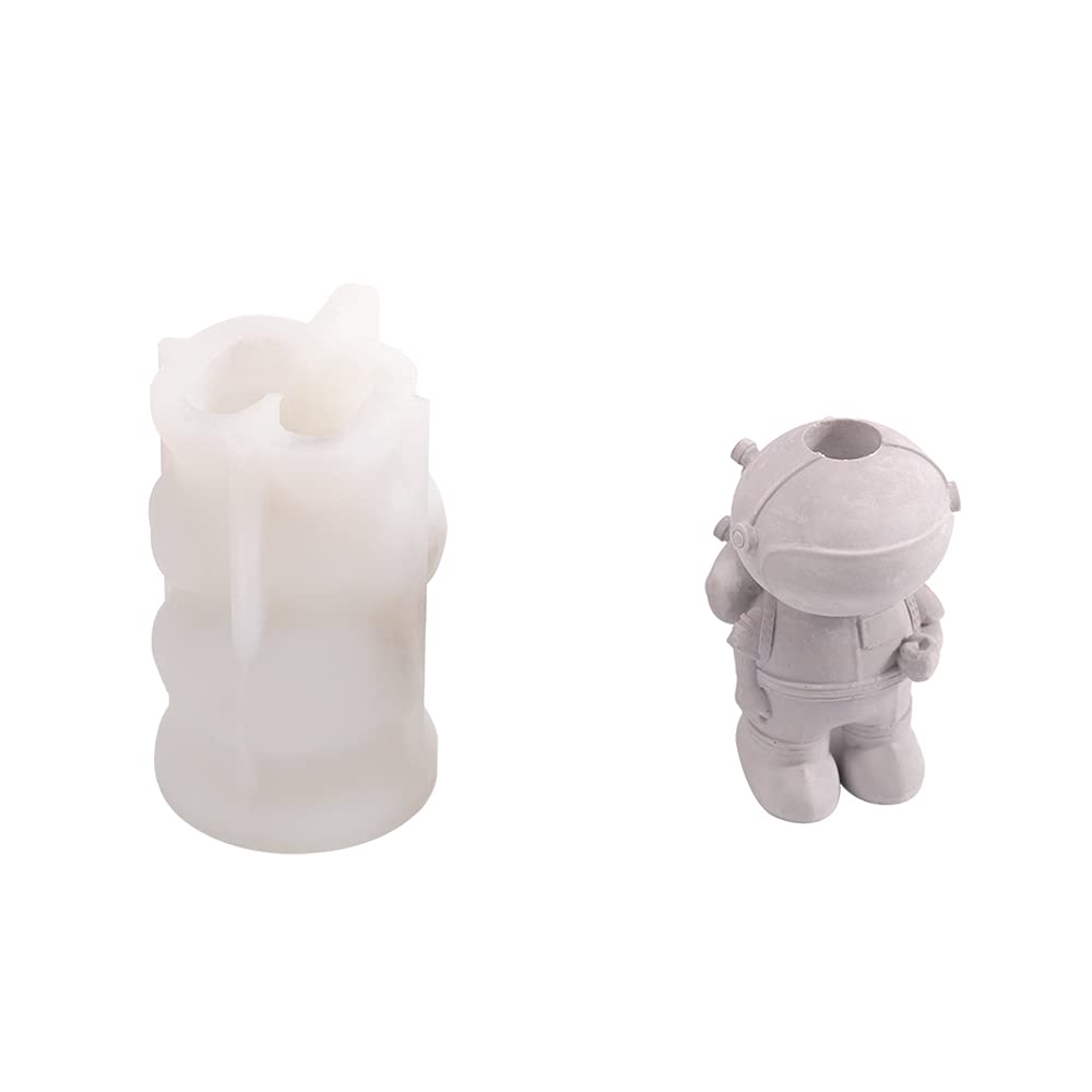 Astronaut Shaped Concrete Candle Holder Molds for DIY Candle Making - Unique Space-Themed Home Decor & Gift Idea for Birthday, Wedding, Party Decoration