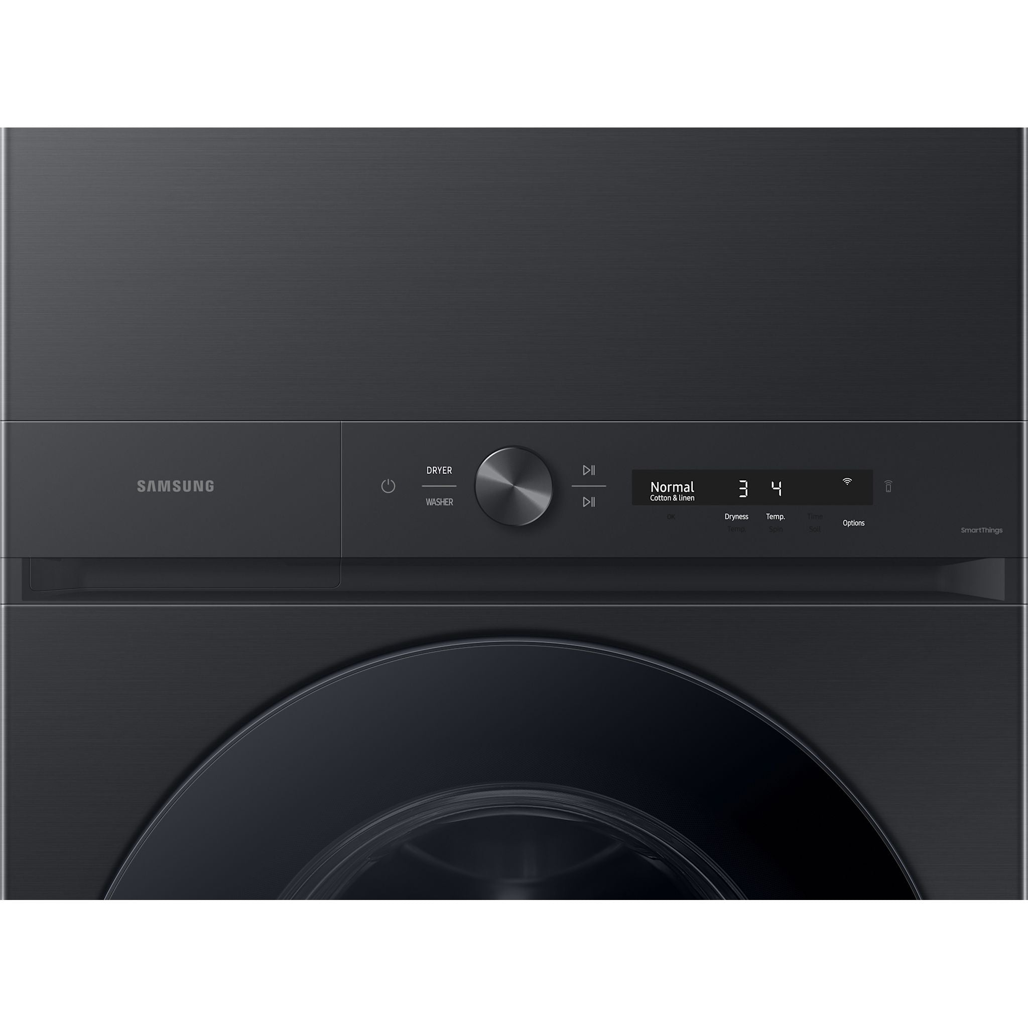 Samsung Laundry Hub (WH46DBH550EVAC) Black Stainless Steel - All-in-One Washer & Dryer Combo for Large Loads | Perfect for Apartments, Small Homes & Laundry Rooms | Energy Efficient & Space Saving