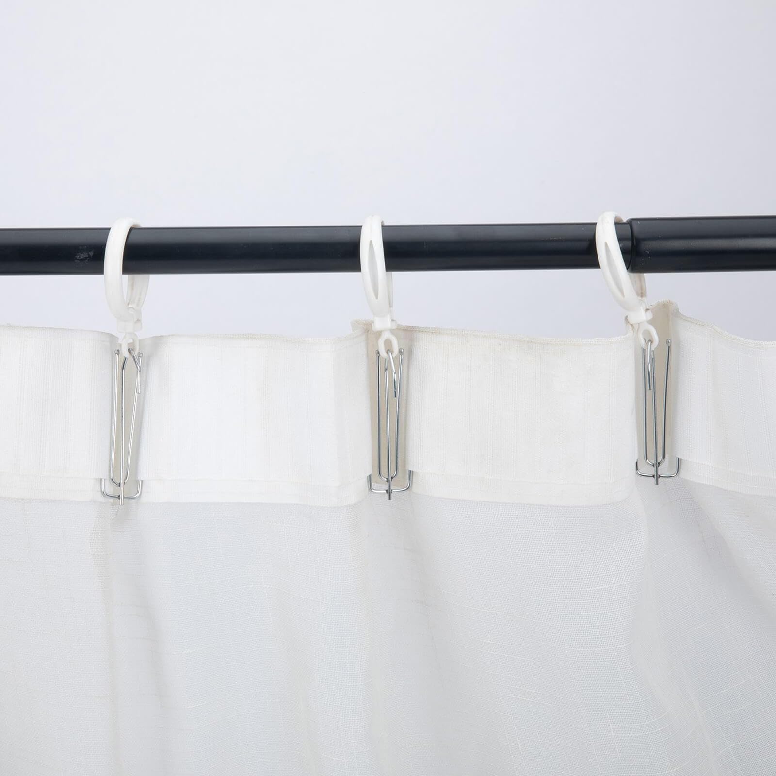 Premium 6.56 Yards Pinch Pleat Curtain Tape with 15 Stainless Steel 4-Prong Hooks - DIY Pinch Pleat Drapery Kit for Custom Window Treatments - Perfect for Living Room, Bedroom & Home Decor