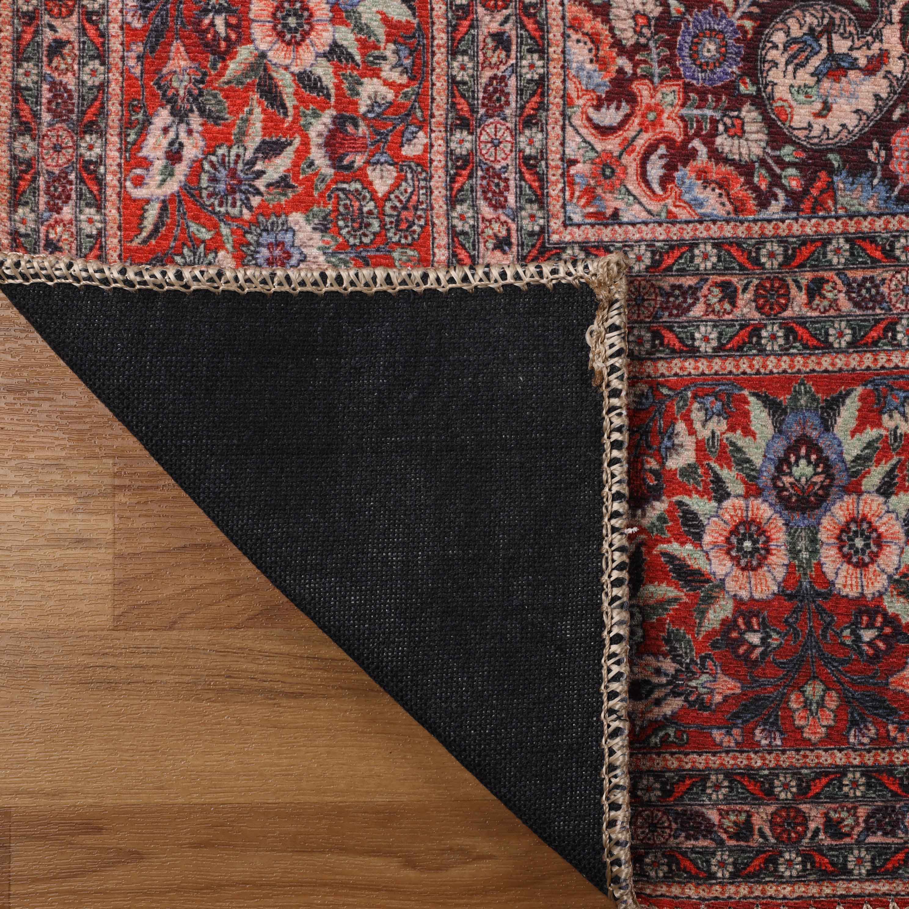 Fiorella Floral Medallion Indoor Area Rug - Non-Slip Living Room Runner Carpet for Bedroom, Hallway & Entryway Decor