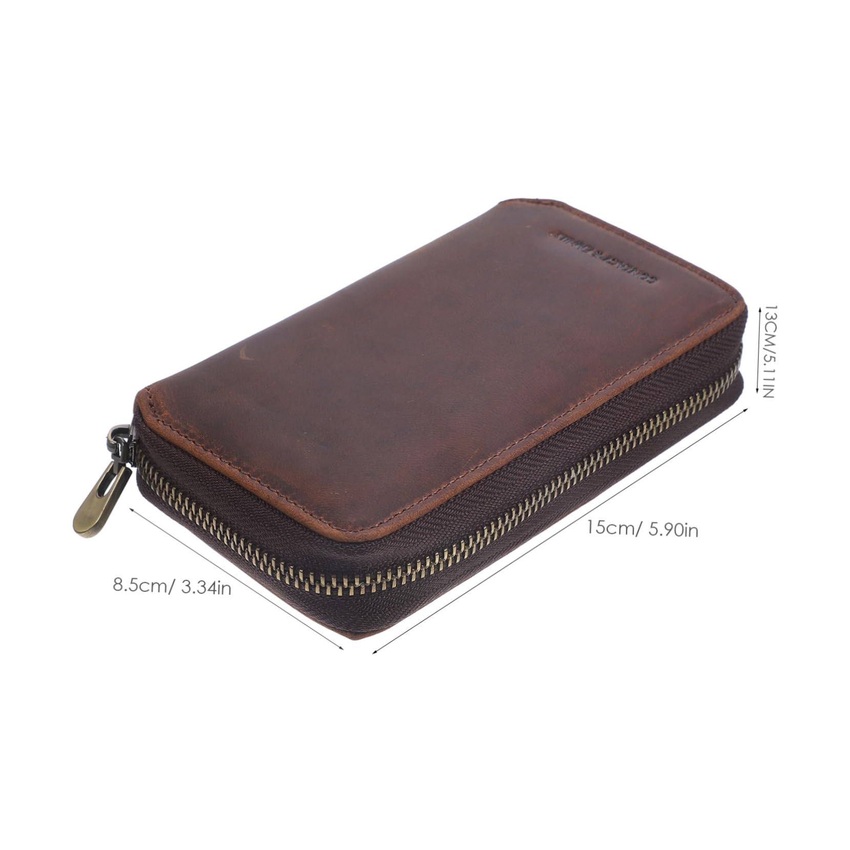 TEHAUX Genuine Leather Watch Box - Zipper Watch Storage Case for Men & Women, Couple Watch Pouch Organizer - Perfect for Travel, Gift & Jewelry Collection