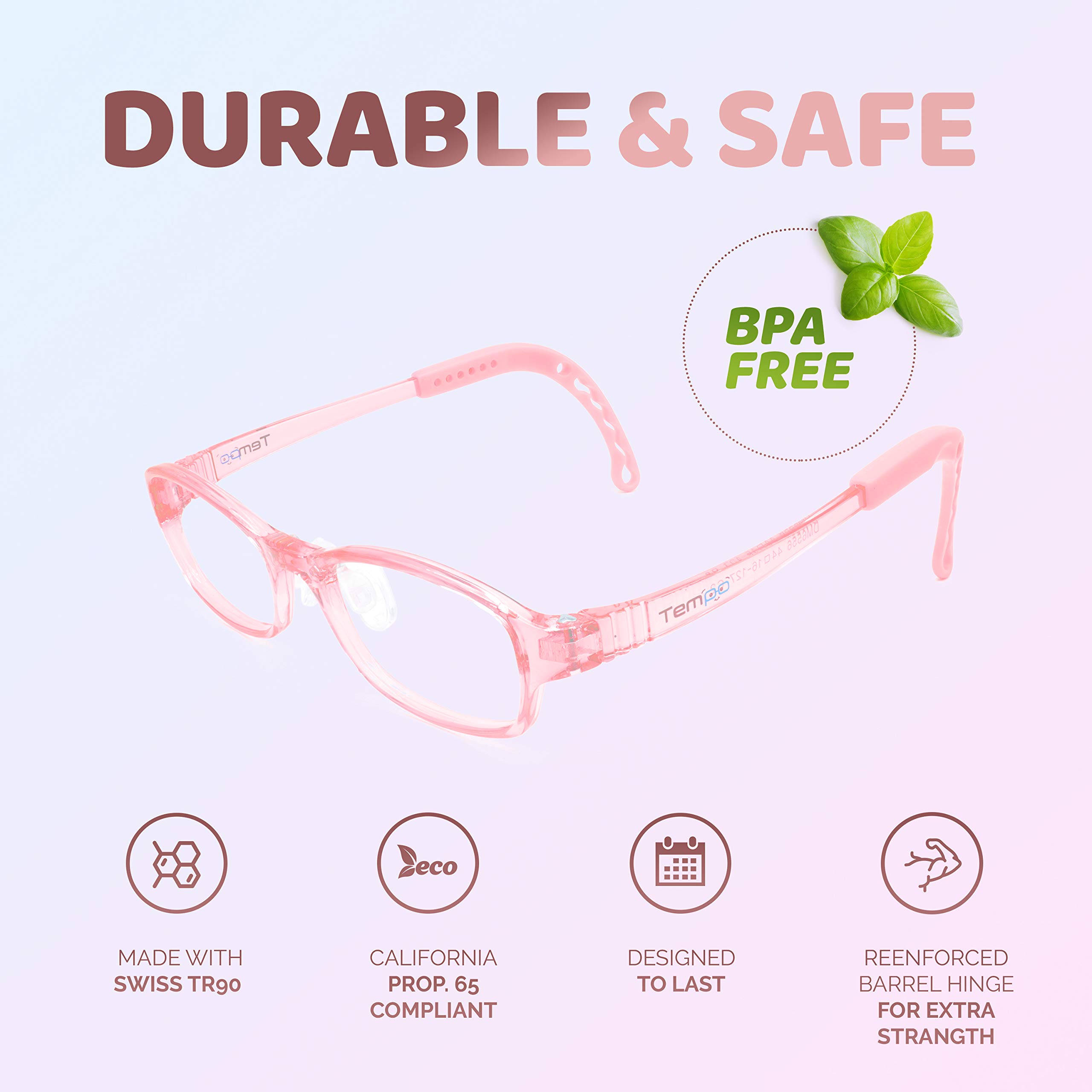 Adjustable Kids Glasses for Boys & Girls - Prescription Eyeglasses for Children - Durable & Lightweight Frames - Perfect for School, Sports, and Daily Wear - Model 2003