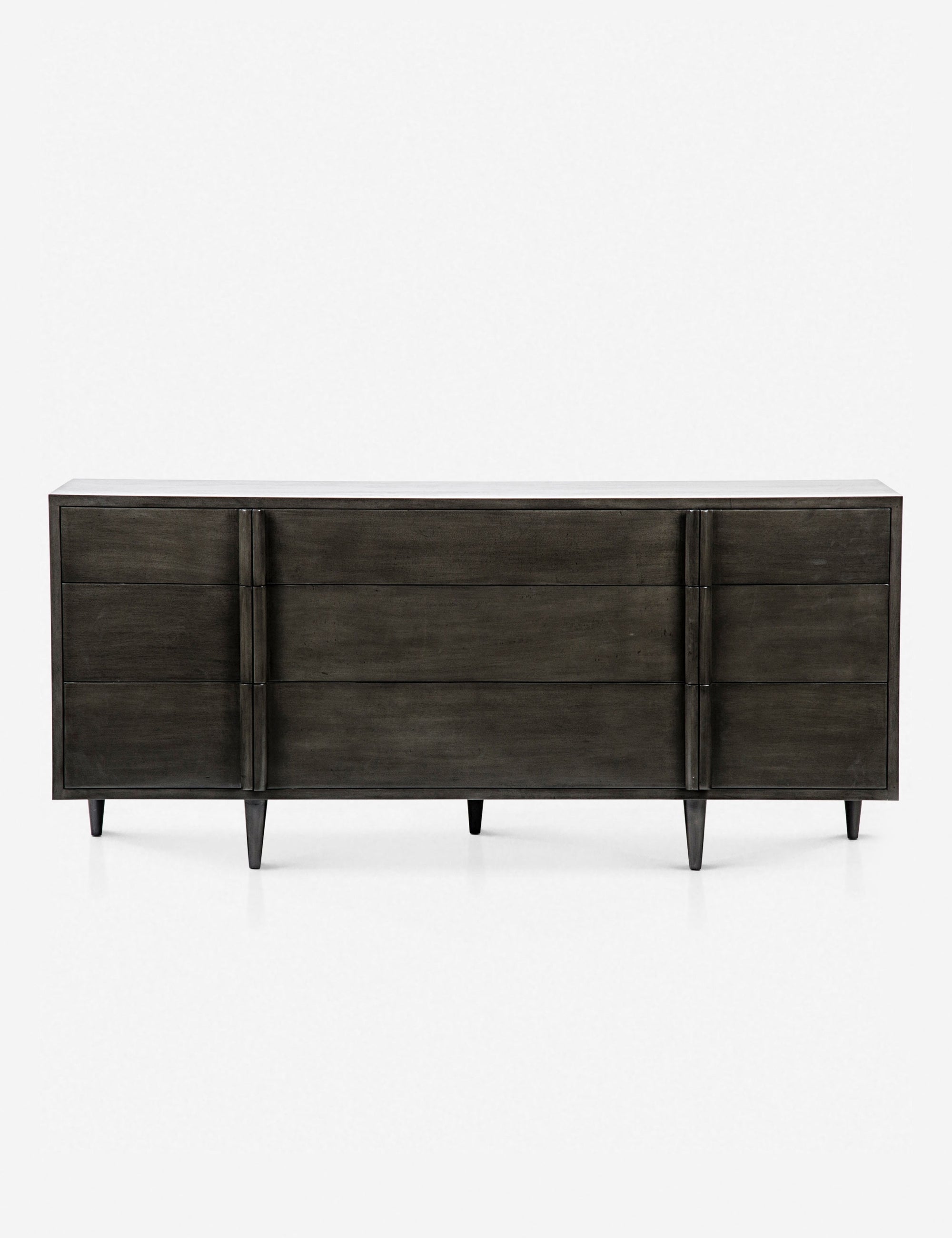 Modern 6-Drawer Wooden Dresser for Bedroom - Maci Dresser with Mirror, Sturdy Storage Organizer for Clothes, Bedroom Furniture - Perfect for Home, Apartment, and Dorm Room Organization
