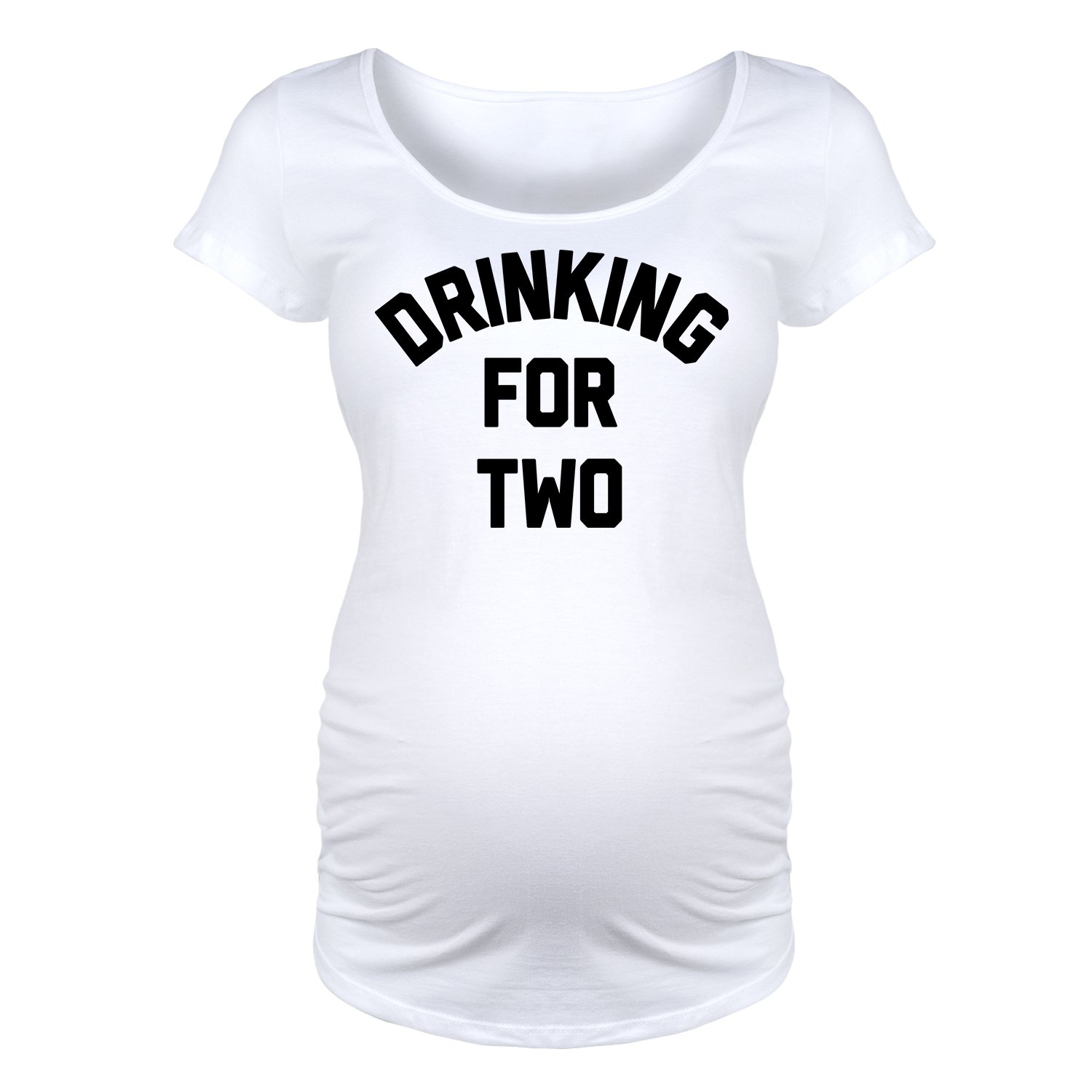 Bloom Maternity - 'Drinking for Two' Pregnancy T-Shirt - Soft Scoop Neck Maternity Top for Expecting Moms | Perfect for Baby Showers, Maternity Photos & Comfortable Everyday Wear