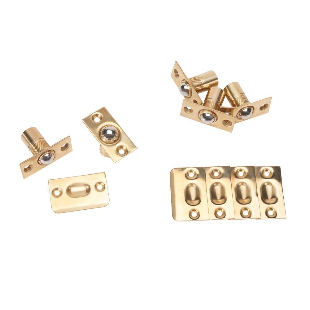 5-Pack Copper Cabinet Door Catches with Strike Screws - 2.13