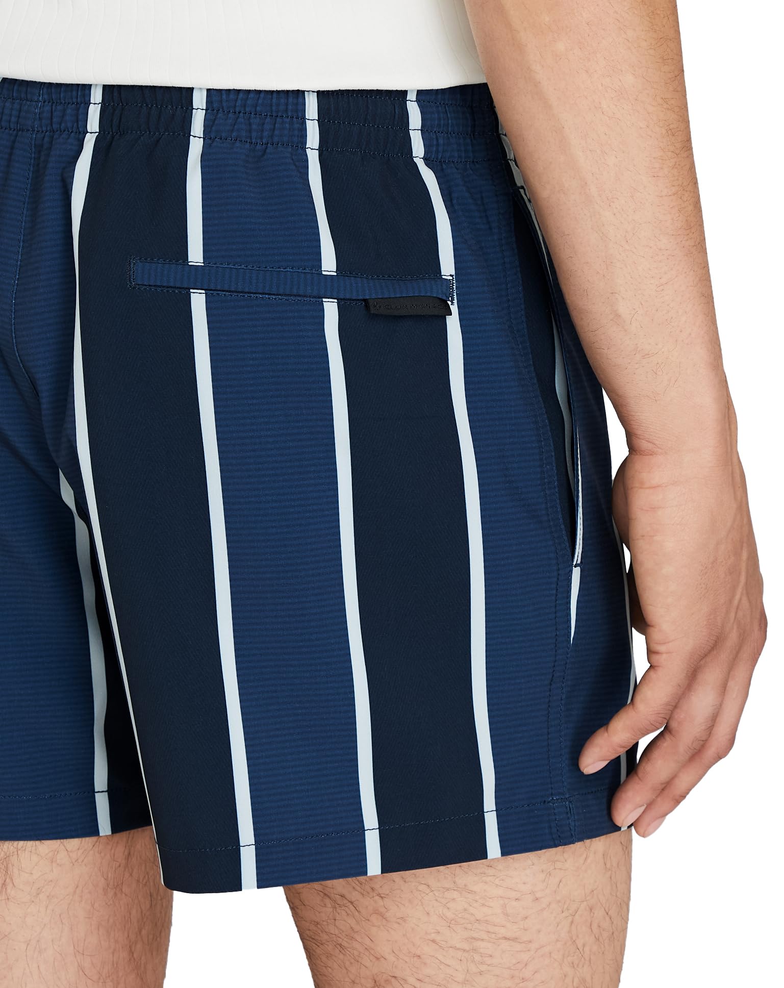 Club Monaco Men's Standard Cabana Print Arlen Swim Trunks - Quick Dry Beach Shorts for Swimming, Vacation & Summer Outdoor Activities