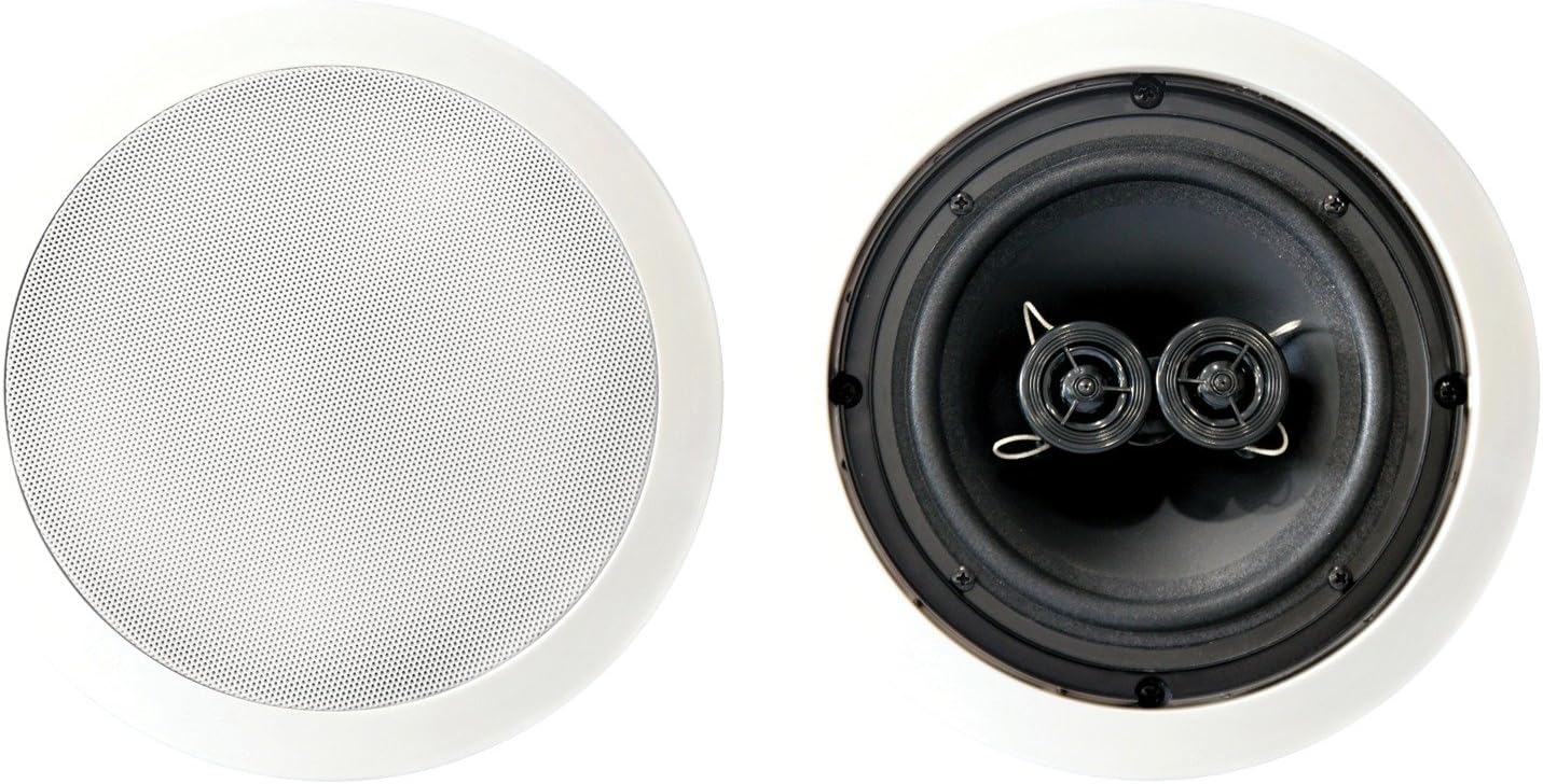 B.I.C. M SR6D High-Quality Stereo Ceiling Speaker - Perfect for Home Theater, Background Music & Commercial Audio Systems