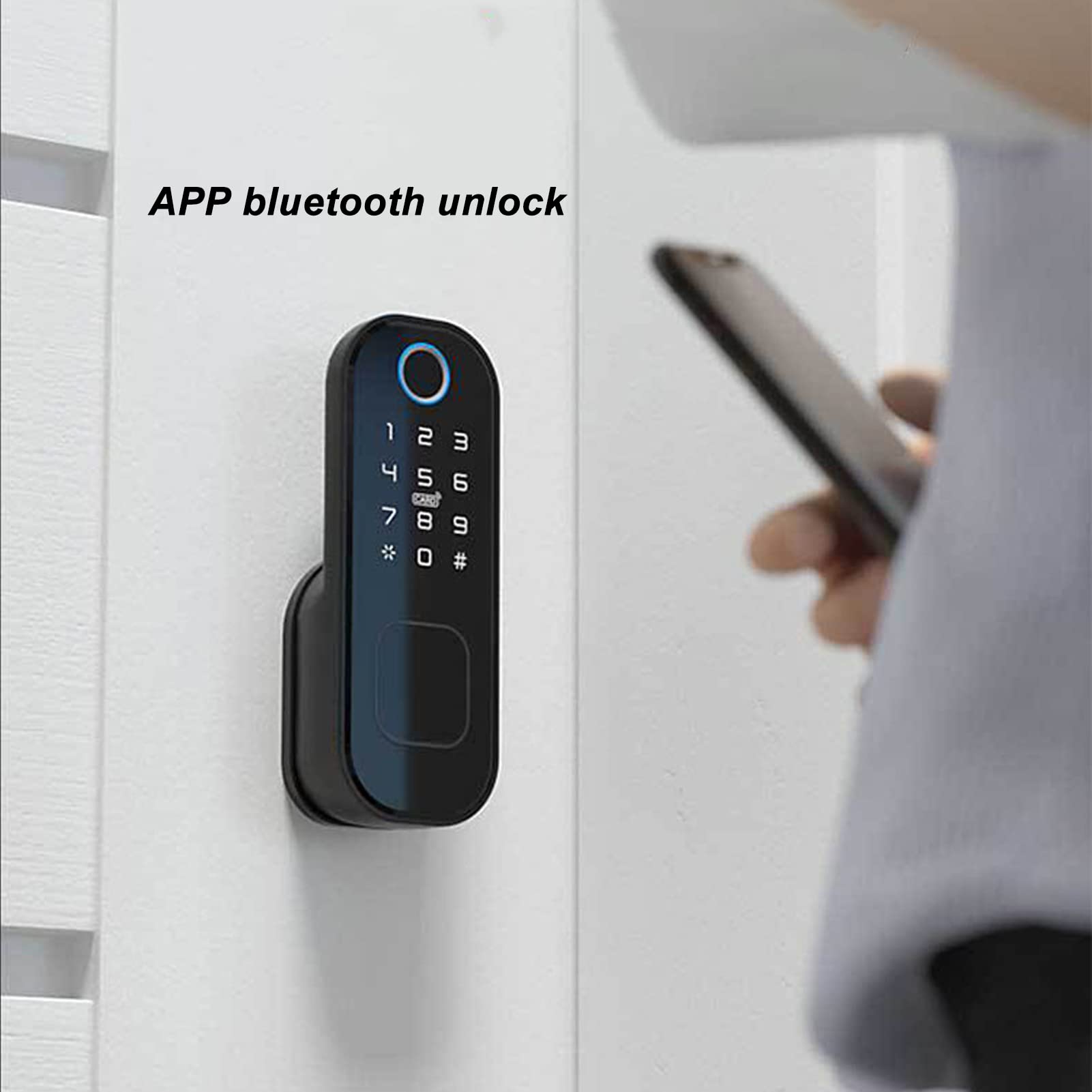 Smart Fingerprint Door Lock - 0.1s Fast Recognition, APP & Keyless Entry for Home & Office Security (Black) | Ideal for Modern Smart Homes & Vacation Rentals