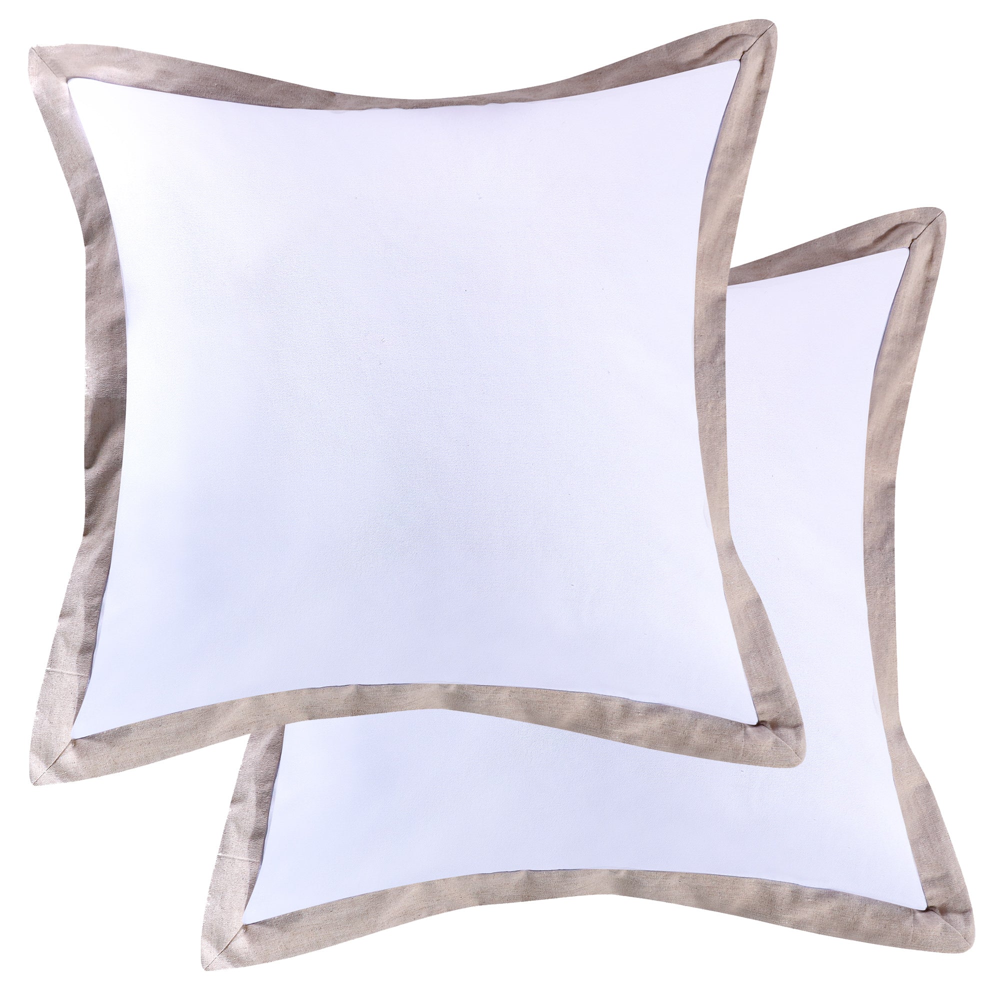 Premium Spruce Euro Sham Set - 100% Cotton Decorative Pillow Covers for Bedroom Decor, Living Room, Sofa & Couch (Set of 2)