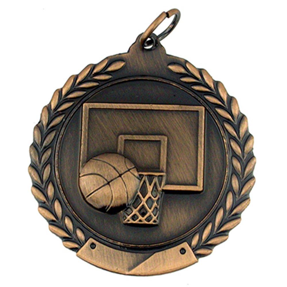 Custom Basketball Award Medals - Personalized Single & Bulk Trophies for Sports Teams, Tournaments & Recognition Ceremonies