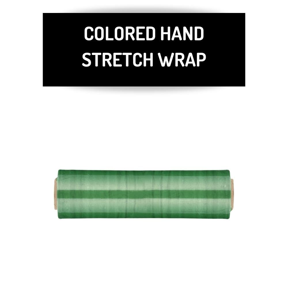 4 Pack Green Stretch Wrap for Moving - 18 Inch x 1000 Feet, 100 Gauge High Cling Plastic Film Rolls for Furniture Protection | Heavy Duty Hand Cast Stretch Film | Secure Packing, Storage & Shipping Supplies