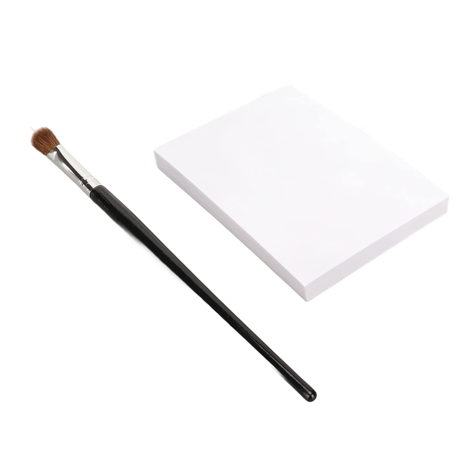 Dual-Sided Nail Mixing Paper Pad with Angle Brush - L Size for Professional Nail Art & Makeup Application | Perfect for Salon, Home DIY & Travel Use