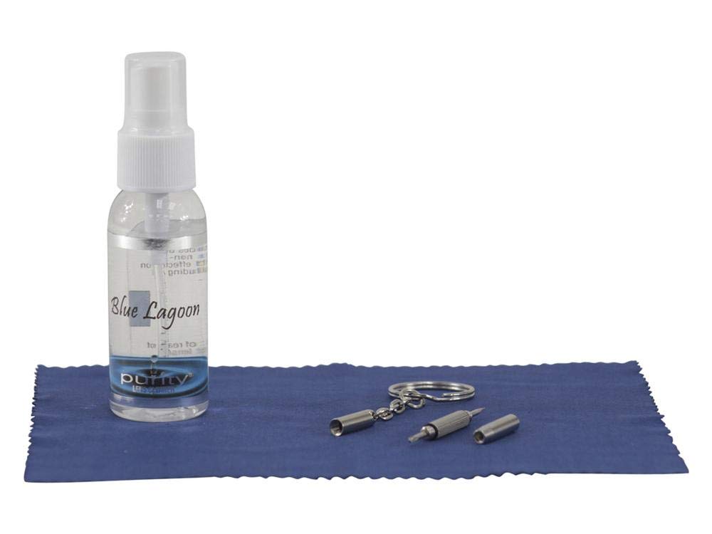 Blue Lagoon Purity Premium Lens Cleaning Cloth & Screwdriver Maintenance Kit for Sunglasses & Eyeglasses - Perfect for Travel, Outdoor Activities & Daily Eye Care