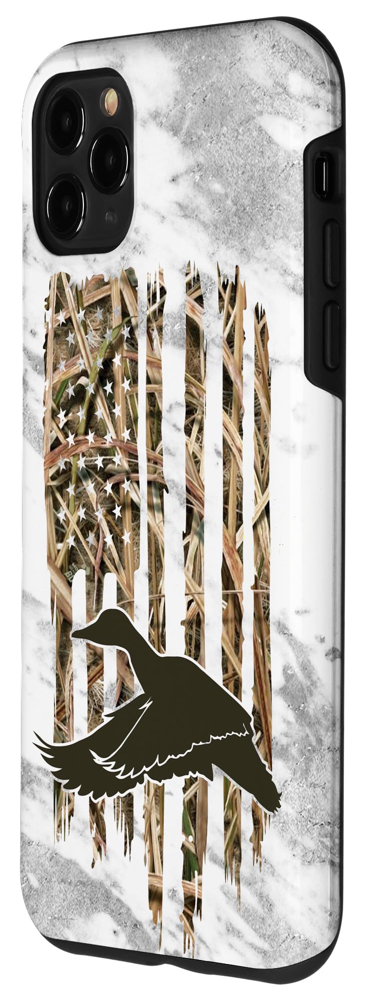 iPhone 11 Pro Max Case - American Flag Camouflage Design, Shockproof & Slim Protective Cover for Hunting & Outdoor Activities