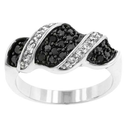 Elegant Cubic Zirconia Swirl Ring - Dainty Silver or Gold Plated Fashion Jewelry for Women - Perfect for Weddings, Parties & Everyday Wear