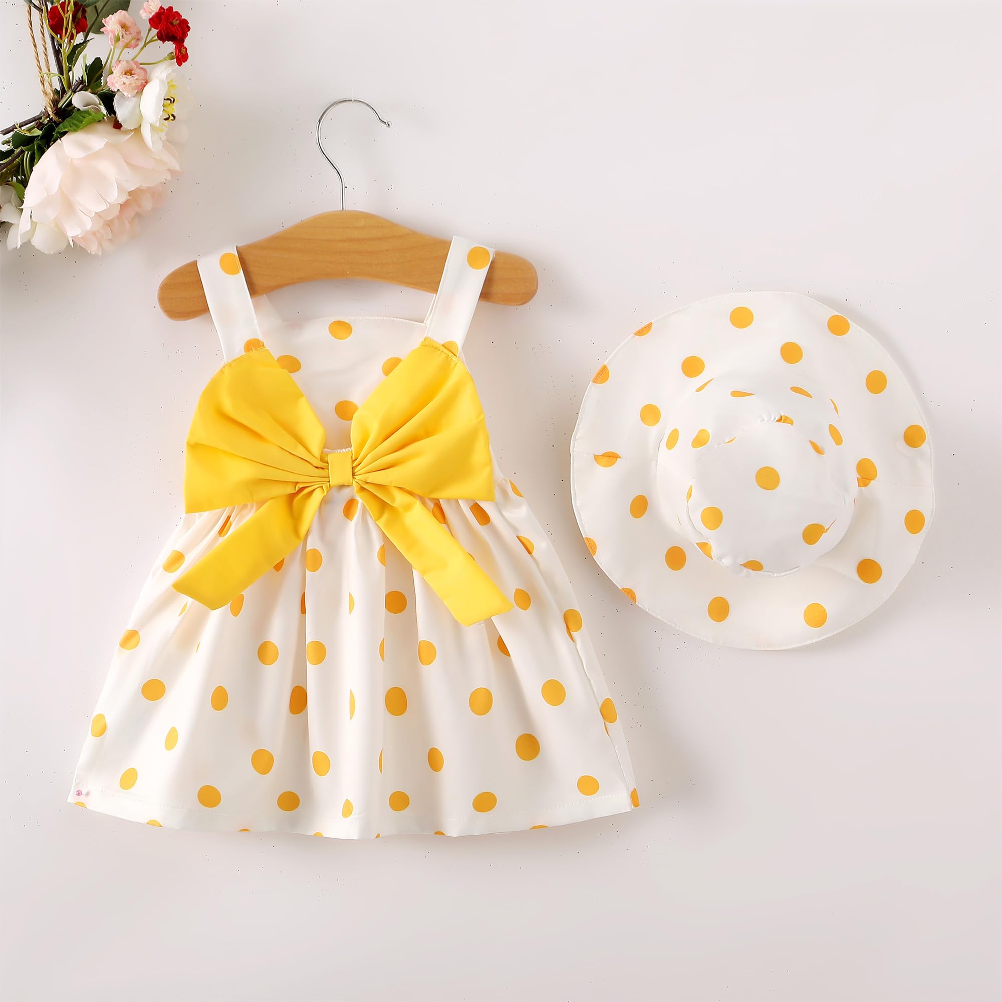 Newborn Baby Girl Dress - Halter Backless Sleeveless Floral Sundress for Toddlers | Summer Infant Outfit for Beach, Party & Photo Shoots