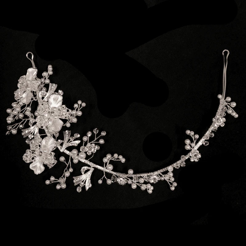 Silver Crystal Wedding Hair Vine 7705 - Elegant Bridal Hair Accessory for Weddings, Prom & Special Occasions