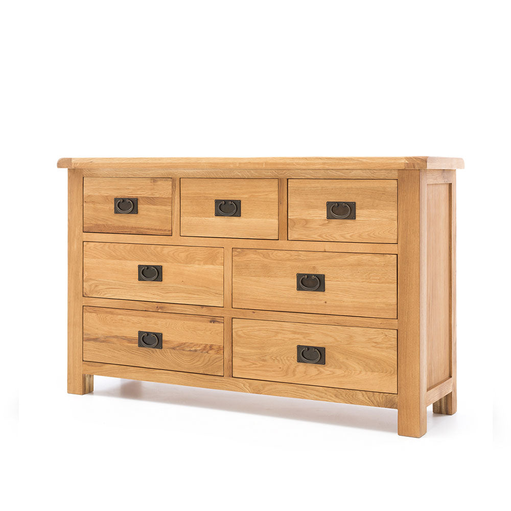 Richmond 7-Drawer Dresser with Mirror - Modern Bedroom Storage Furniture for Home Organization & Decor
