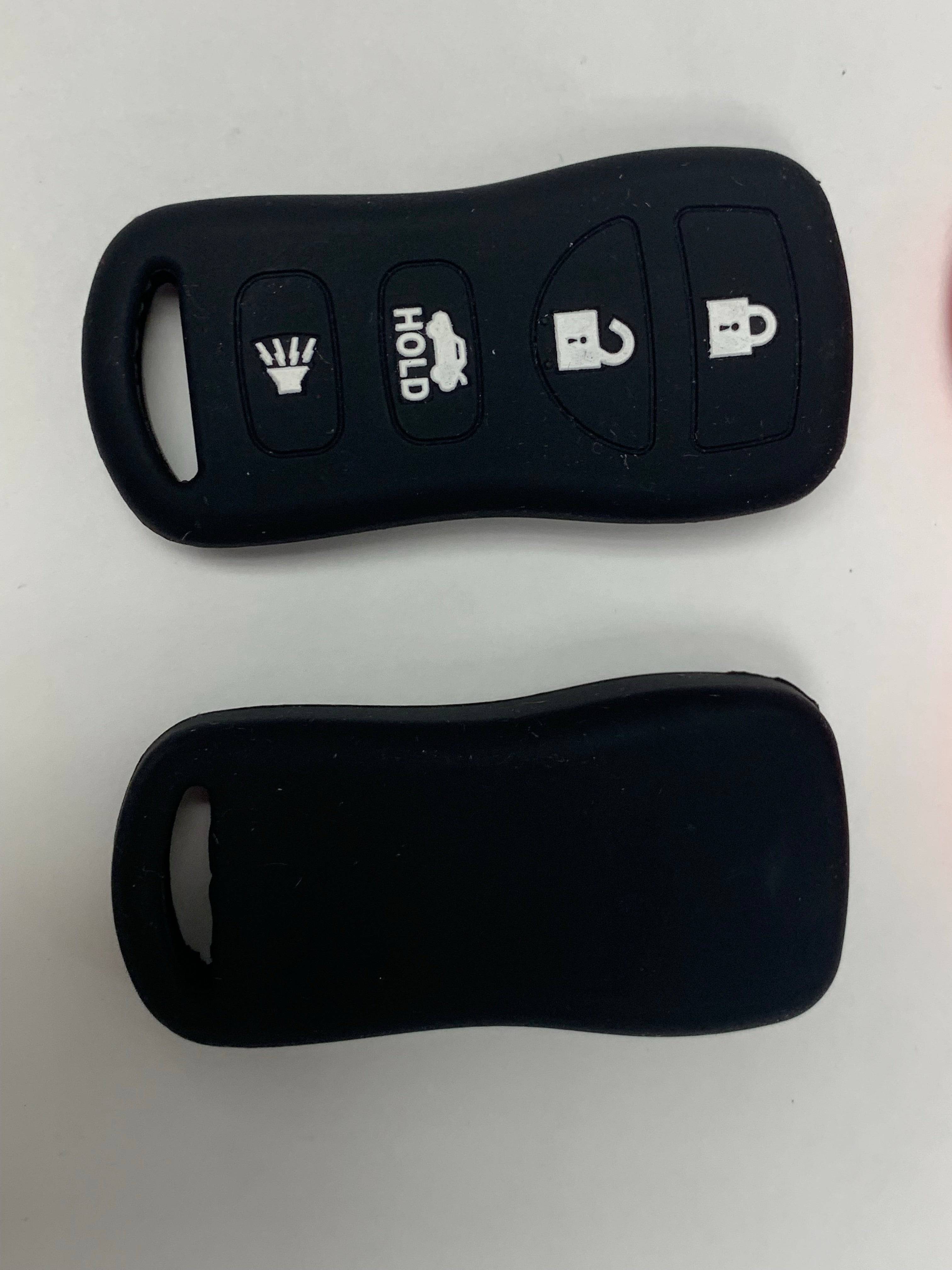 Nissan Infiniti Remote Key Fob Cover - 4 Button Silicone Rubber Protector Case for Car Keys | Durable & Shockproof Key Holder for G35, G37, Q50, Q60 Models | Perfect for Everyday Use & Travel Protection