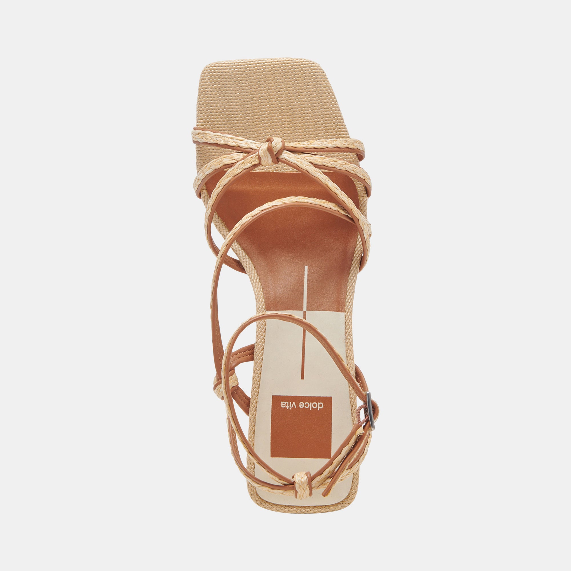 BEV Braided Wide Heel Sandals for Women - Natural Jute Brown Summer Beach Shoes | Comfortable Boho Chic Footwear for Outdoor, Vacation & Casual Wear